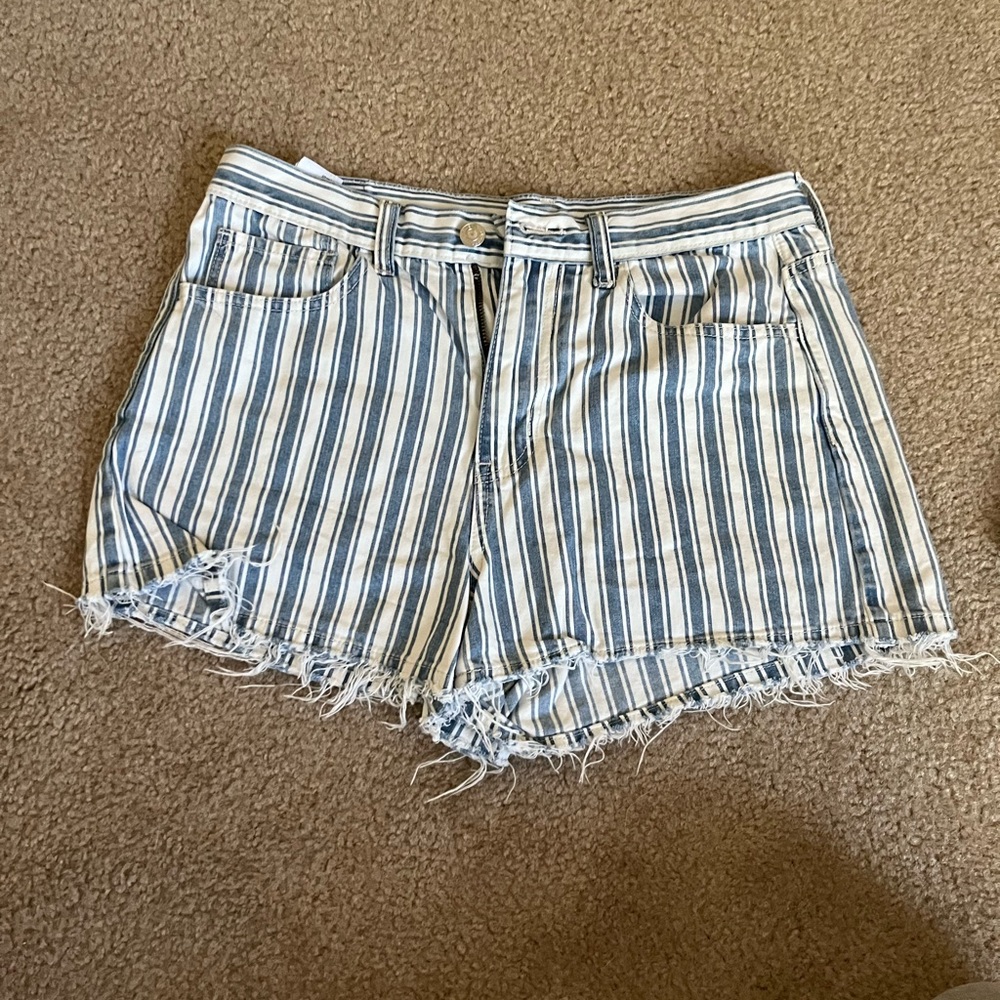 High waisted striped shorts